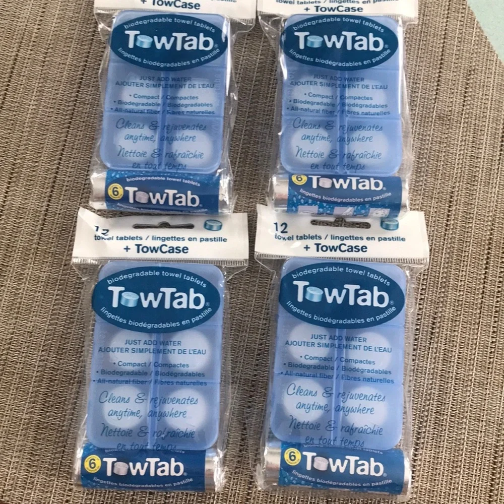 TowTab Biodegradable Towel Tablets! 4-packages